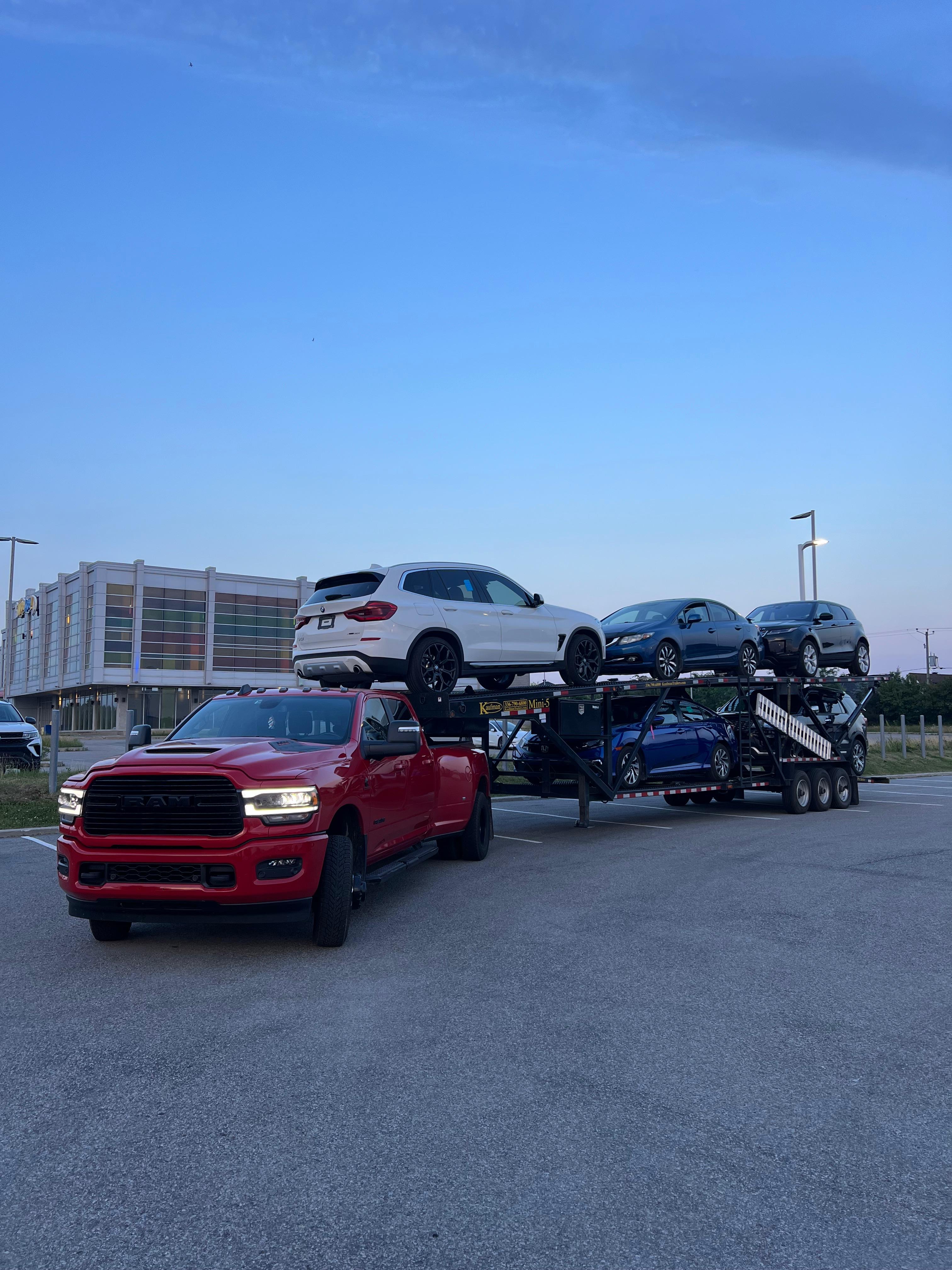 Truck in a parking lot